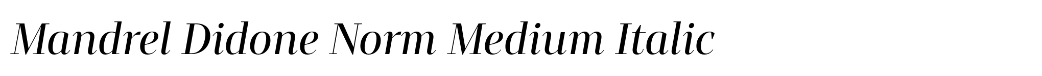 Mandrel Didone Norm Medium Italic image
